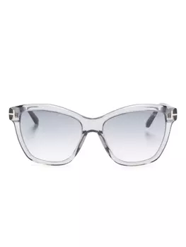 TOM FORD Eyewear солнцезащитные очки Lucia трапециевидной формы, серый