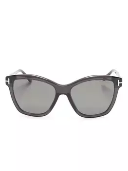 TOM FORD Eyewear солнцезащитные очки Lucia в квадратной оправе, черный