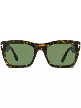 TOM FORD Eyewear солнцезащитные очки Nico-02 в квадратной оправе, коричневый