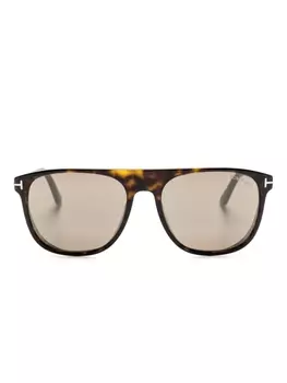 TOM FORD Eyewear солнцезащитные очки-пилоты, коричневый