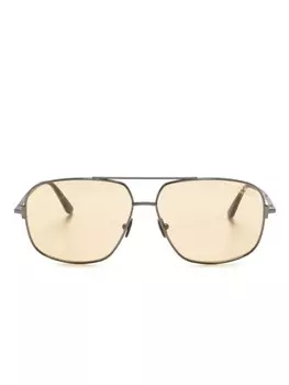 TOM FORD Eyewear солнцезащитные очки-пилоты Tex, серебряный