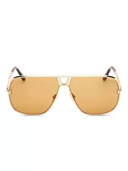 TOM FORD Eyewear солнцезащитные очки с логотипом, желтый