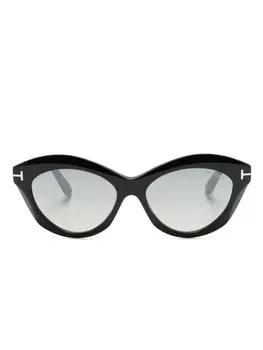 TOM FORD Eyewear солнцезащитные очки Tomie в оправе 'кошачий глаз', черный