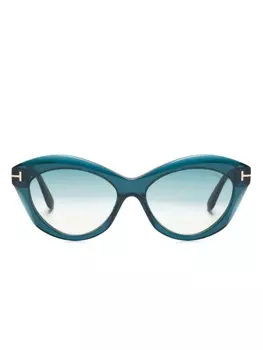 TOM FORD Eyewear солнцезащитные очки Toni в оправе 'кошачий глаз', синий