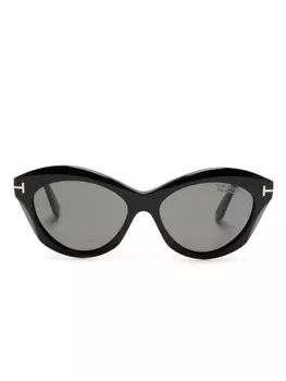 TOM FORD Eyewear солнцезащитные очки Toni в оправе 'бабочка', черный