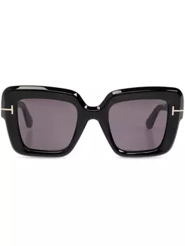 TOM FORD Eyewear солнцезащитные очки в квадратной оправе, черный