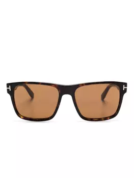 TOM FORD Eyewear солнцезащитные очки в квадратной оправе, коричневый