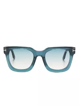 TOM FORD Eyewear солнцезащитные очки в массивной оправе, синий