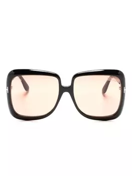 TOM FORD Eyewear солнцезащитные очки в массивной оправе, черный