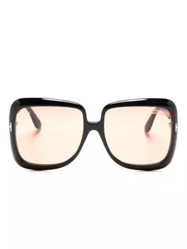 TOM FORD Eyewear солнцезащитные очки в массивной оправе, черный