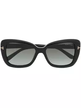 TOM FORD Eyewear солнцезащитные очки в оправе 'бабочка', черный