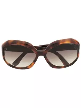 TOM FORD Eyewear солнцезащитные очки в оправе черепаховой расцветки, коричневый