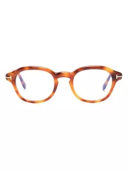 TOM FORD Eyewear солнцезащитные очки в оправе черепаховой расцветки, коричневый
