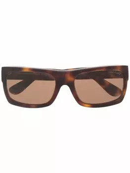 TOM FORD Eyewear солнцезащитные очки в оправе черепаховой расцветки, коричневый