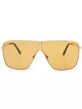 TOM FORD Eyewear солнцезащитные очки в оправе пилота, золотистый