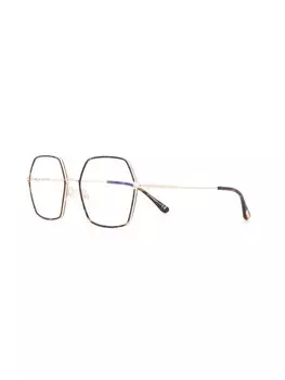 TOM FORD Eyewear солнцезащитные очки в шестиугольной оправе, металлик