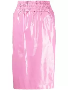 TOM FORD фактурная юбка миди, розовый