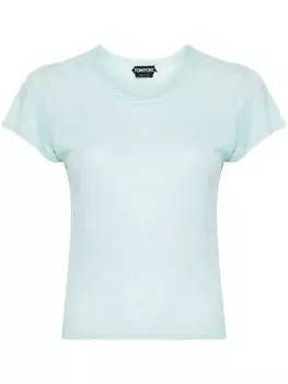 TOM FORD футболка из джерси с логотипом, синий