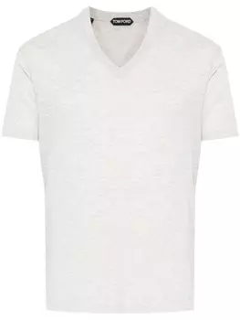 TOM FORD футболка с V-образным вырезом, серый