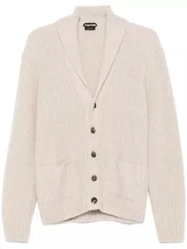 TOM FORD кардиган в рубчик, серый