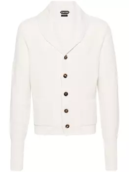 TOM FORD кашемировый кардиган крупной вязки, нейтральный цвет