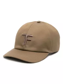 TOM FORD кепка с вышитым логотипом, коричневый