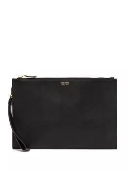 TOM FORD клатч с логотипом, черный