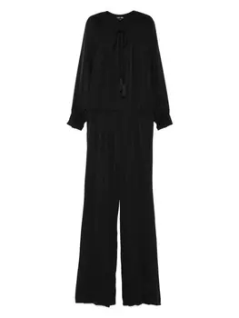 TOM FORD комбинезон с длинными рукавами и сборками, черный