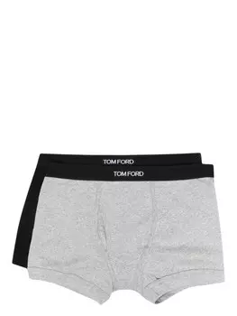 TOM FORD комплект из двух боксеров с логотипом, черный