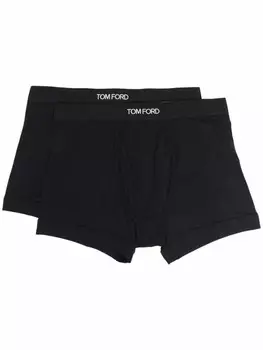 TOM FORD комплект из двух боксеров с логотипом, черный