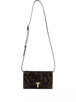 TOM FORD кошелек с леопардовым принтом, коричневый