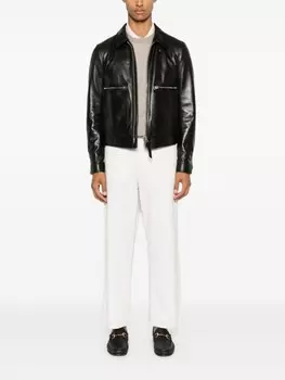TOM FORD кожаная куртка на молнии, черный