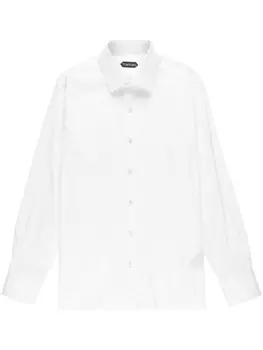 TOM FORD long-sleeve button-up shirt, белый