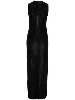 TOM FORD макси-платье из трикотажного полотна, черный
