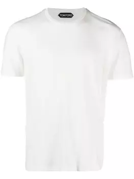 TOM FORD меланжевая футболка с короткими рукавами, белый