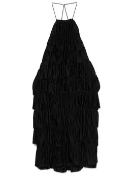 TOM FORD мини-платье с оборками, черный