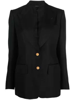 TOM FORD однобортный блейзер строгого кроя, черный