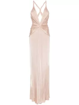 TOM FORD платье макси с драпировкой, нейтральный