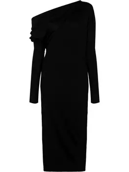 TOM FORD платье миди с открытыми плечами, черный