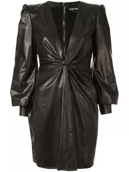 TOM FORD платье мини с драпировкой, черный