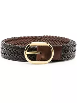 TOM FORD плетеный ремень с пряжкой, коричневый