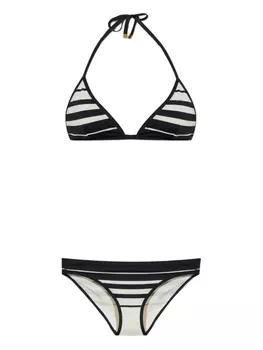 TOM FORD полосатый бикини с треугольными чашками, черный