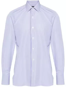 TOM FORD поплиновая рубашка в полоску, синий