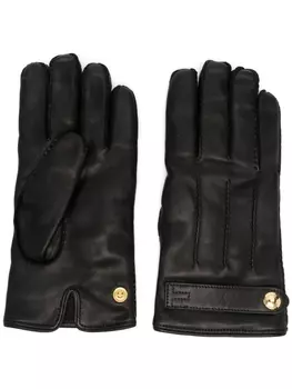 TOM FORD press-stud leather gloves, черный