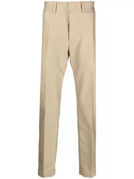 TOM FORD прямые брюки строгого кроя со складками, нейтральный цвет