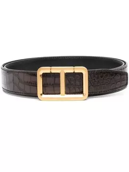 TOM FORD ремень с пряжкой, коричневый