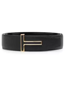 TOM FORD ремень с пряжкой-логотипом, черный