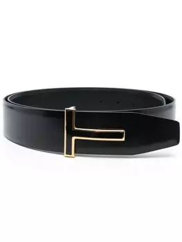 TOM FORD ремень с пряжкой-логотипом, черный