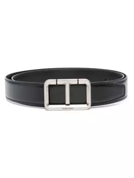 TOM FORD ремень с пряжкой-логотипом, черный