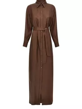 TOM FORD рубашка макси платье, коричневый